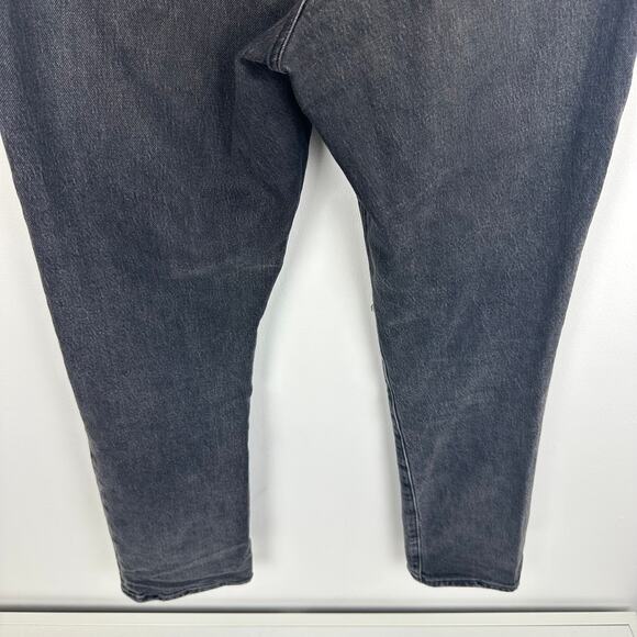 Madewell Womens The High-Rise Slim Distressed Black Wash Boyjean Denim Jeans 28P - Picture 6 of 10